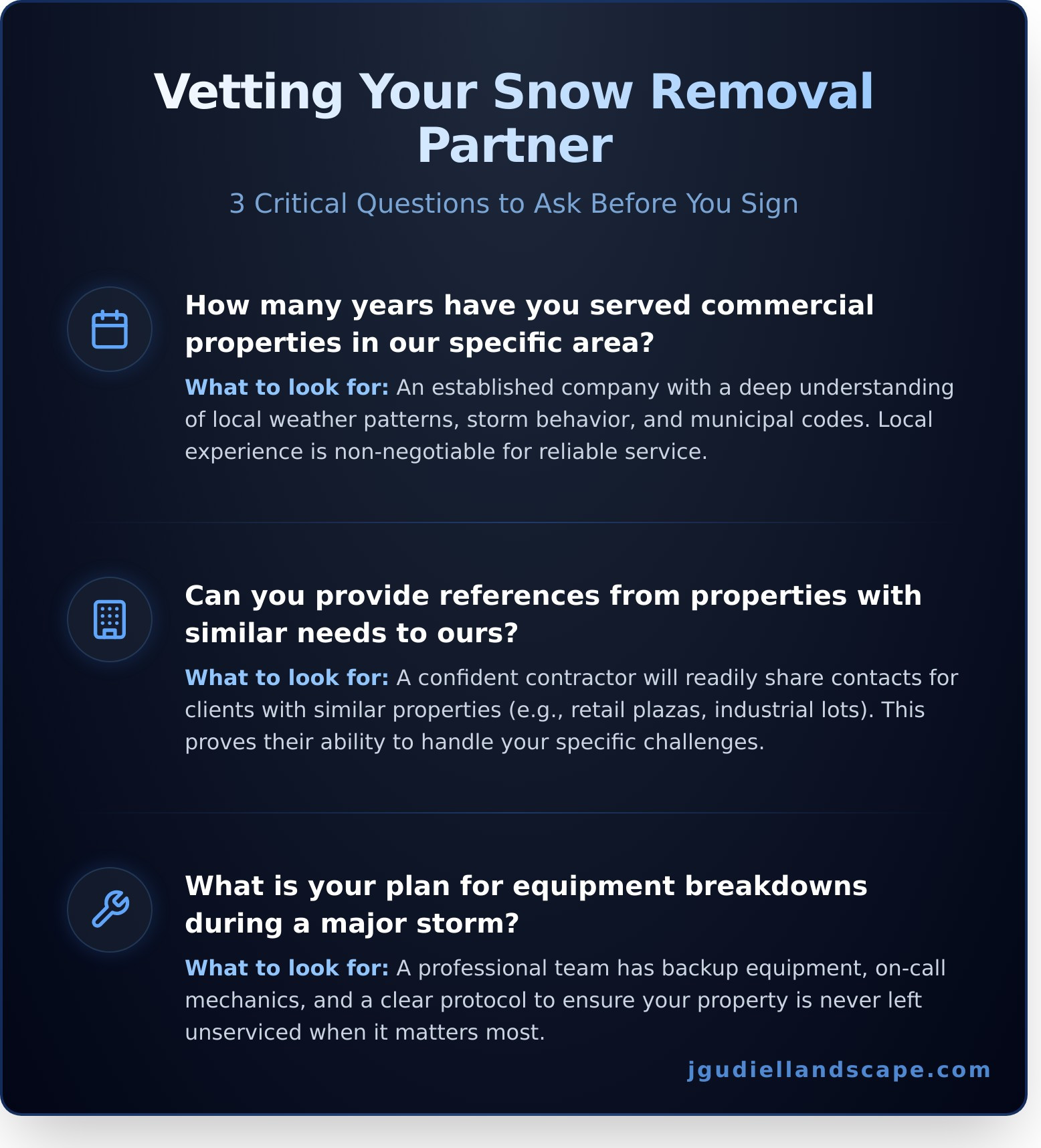 How to Choose the Best Commercial Snow Removal Services for Your Business - Infographic