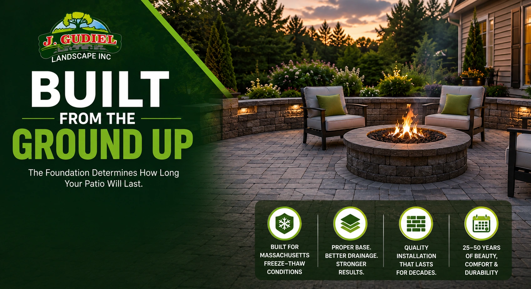 Outdoor patio serenity at sunset