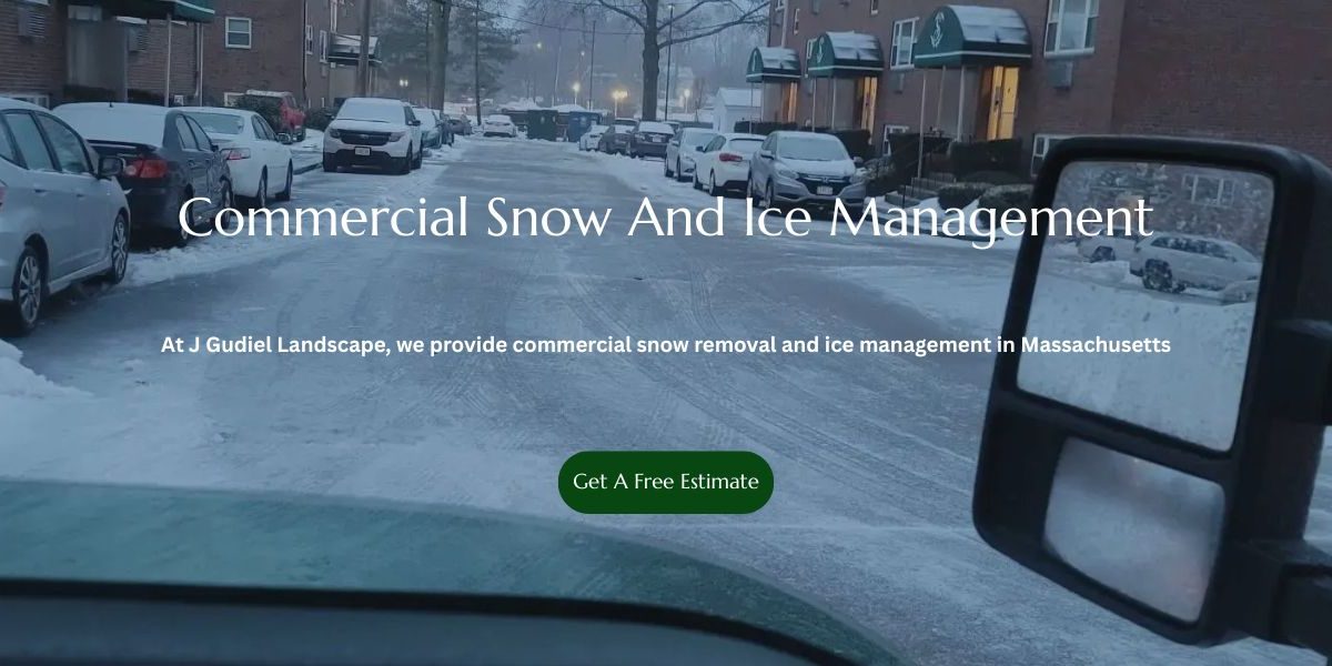 At J Gudiel Landscape, we provide commercial snow removal and ice management